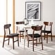 preview thumbnail 1 of 98, SAFAVIEH Lucca Retro Dining Chair (Set of 2) - 17.3" x 20.8" x 33.1" PaddedSeat/SolidWood- Walnut/Black