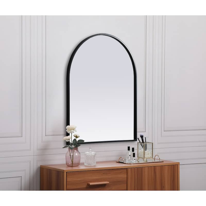 Indigo Home Metal Frame Arch Mirror 24x30 Inch