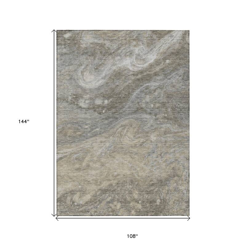 HomeRoots Abstract Transitional Rectangle Outdoor Rug