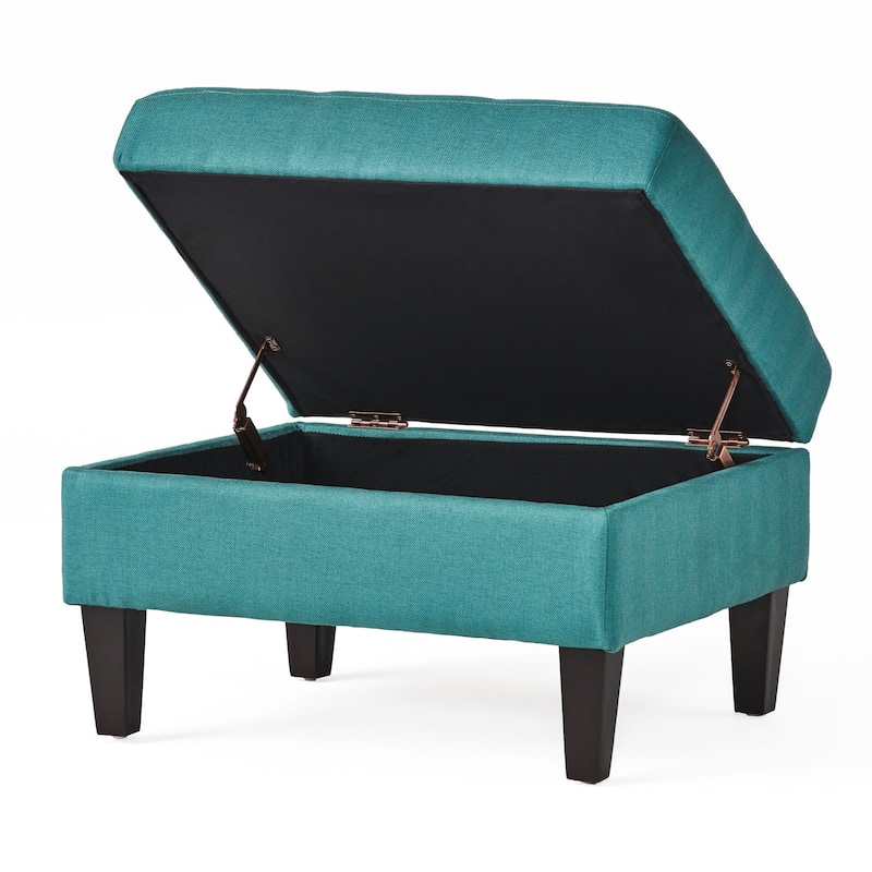 Zahra Tufted Fabric Storage Ottoman by Christopher Knight Home