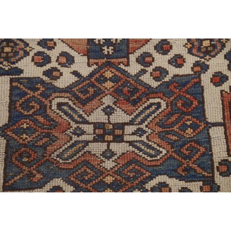 Traditional Bakhtiari Persian Vintage Rug Handmade Orange Wool Carpet - 6'10"x 9'11"