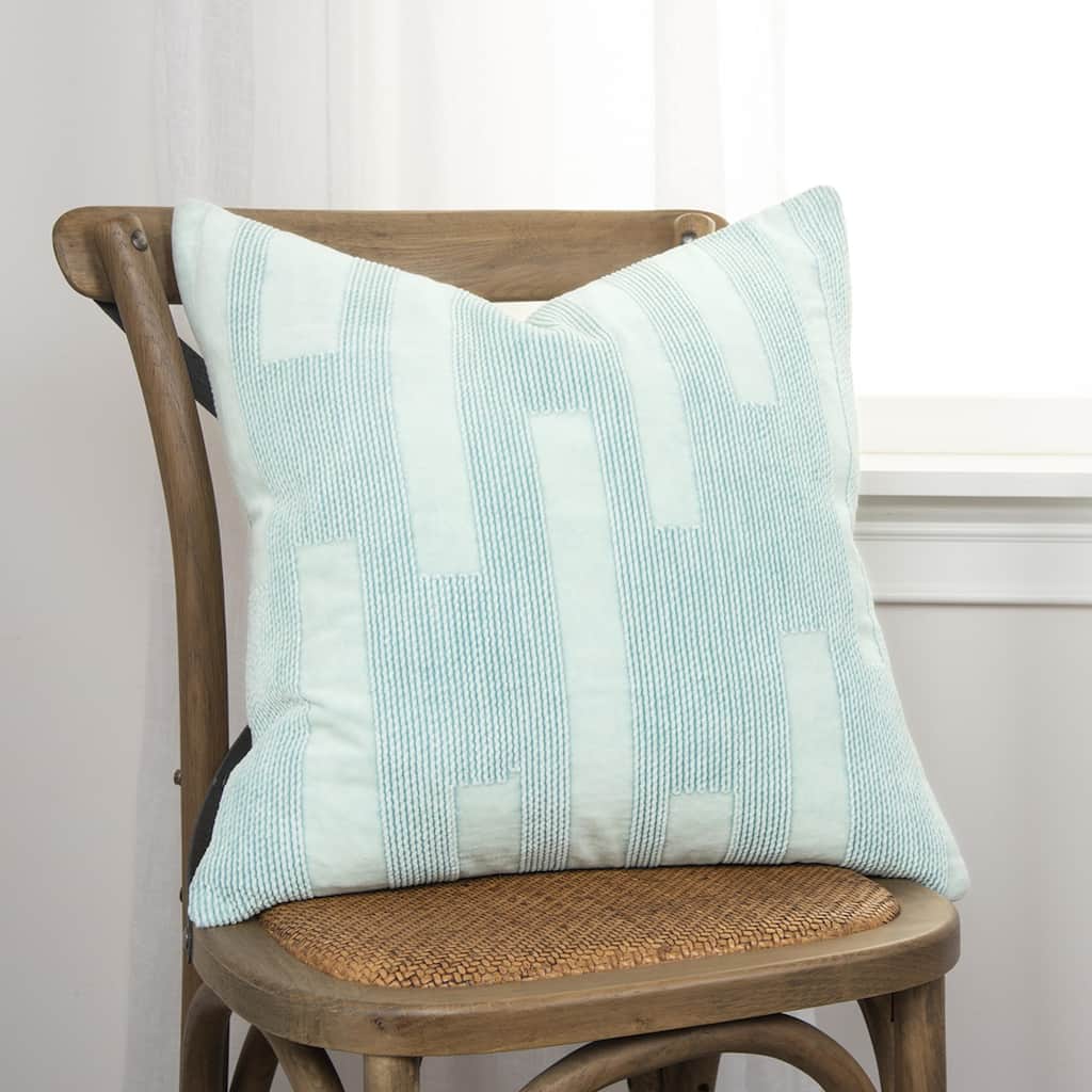 Light Blue Solid Movement Throw Pillow