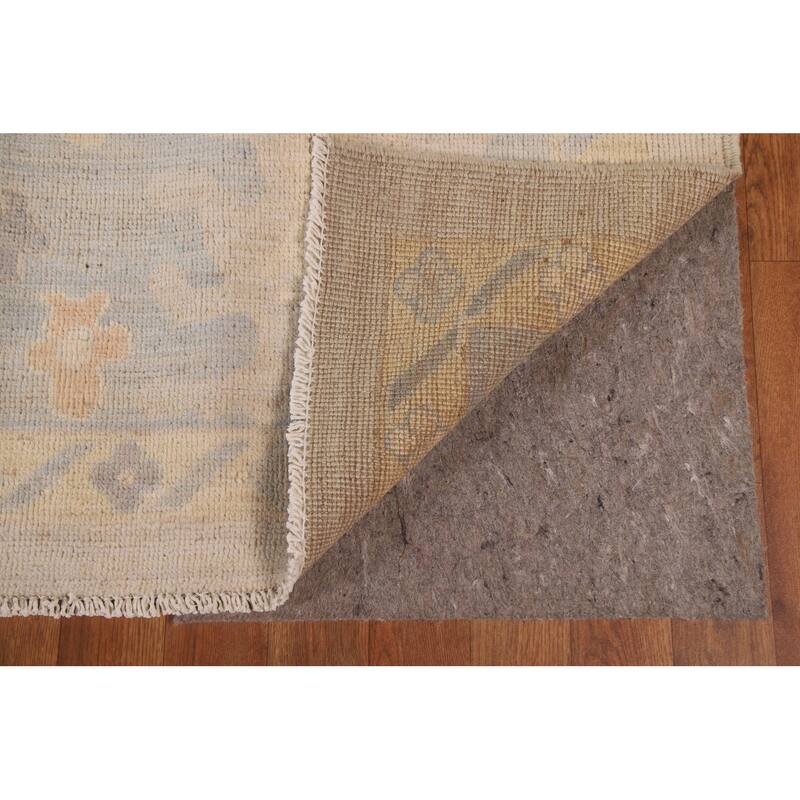 Vegetable Dye Oushak Oriental Area Rug Handmade Wool Carpet - 9'3"x 11'10"
