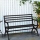 preview thumbnail 2 of 13, Black metal outdoor garden bench-Modern Furniture