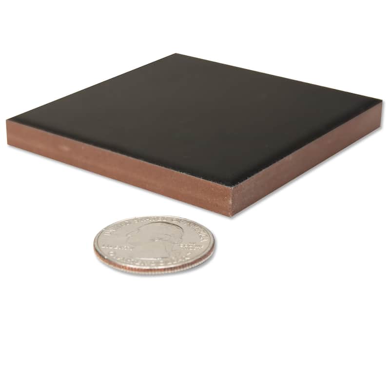 Merola Tile Monocolor Taco Nero 2-5/8" x 2-5/8" Ceramic Floor and Wall Tile