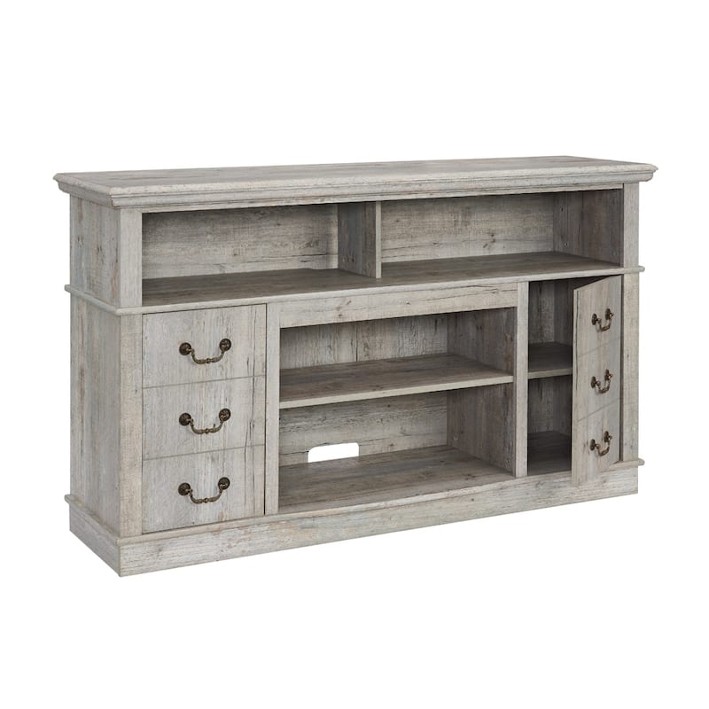 Traditional 60" TV Stand with Open and Closed Storage Space for TVs Up to 65"