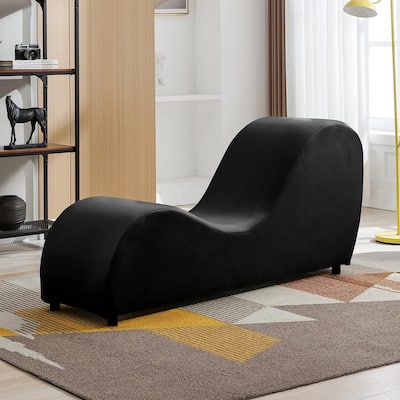 Mixoy Curved Chaise Lounge Yoga Chair for Stretching Relaxing Exercising - 60.6*18.1*27.6