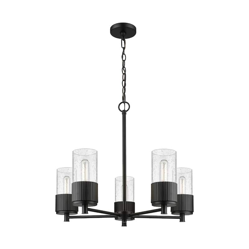 Innovations Lighting Bolivar - 5 Light 7" Chain Hung Chandelier. - Seedy/Matte Black