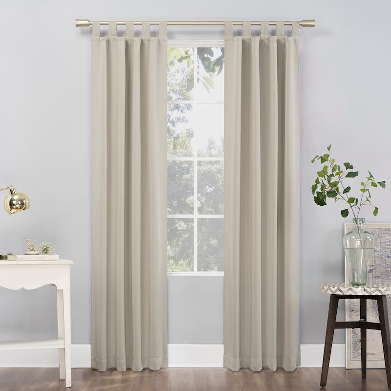 Sun Zero Hayden Energy Saving Blackout Tab Top 1-Piece Curtain Panel, Single Panel - 40x95 - Pearl