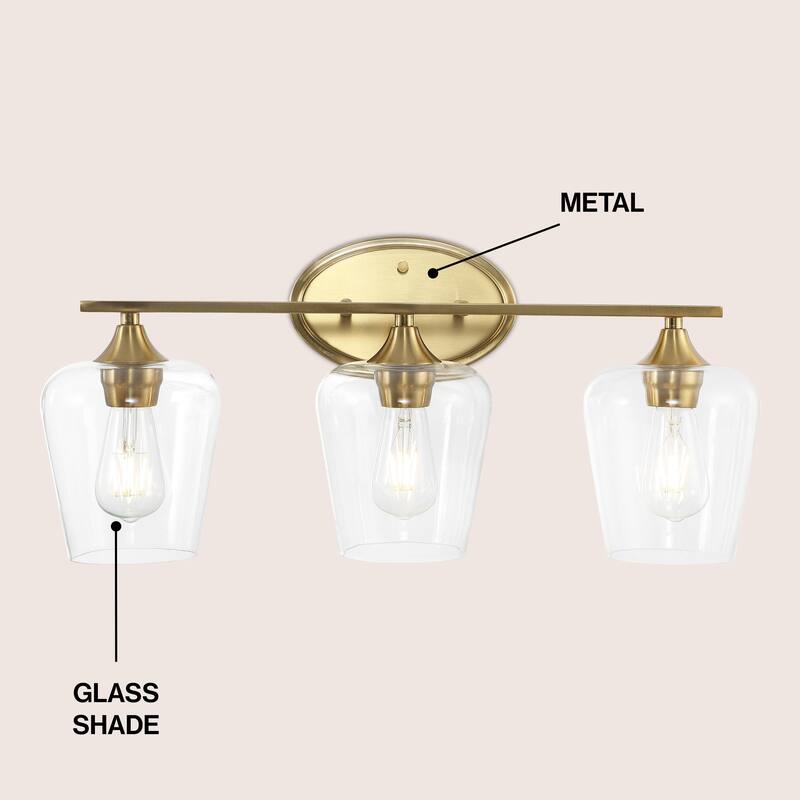 Iron/Seeded Glass LED Vanity Light, by JONATHAN Y