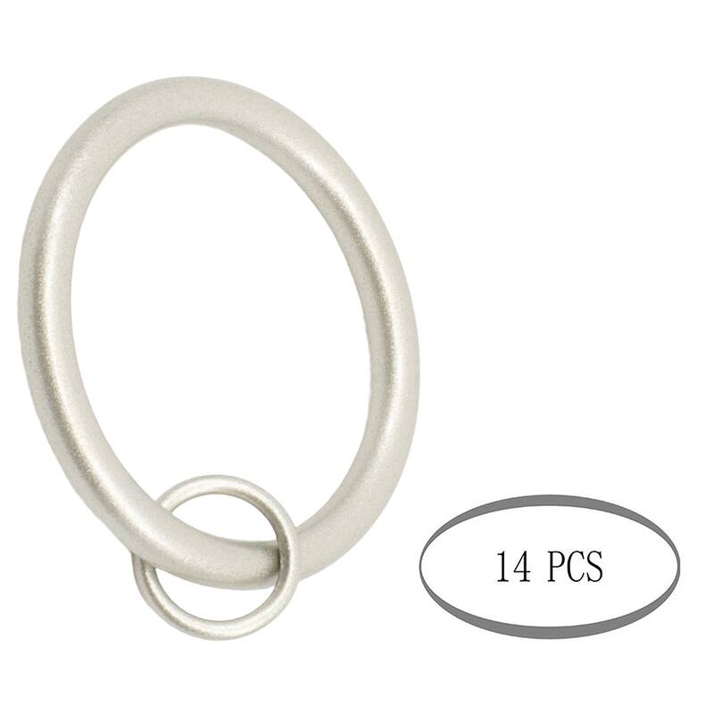 Meriville 1.5-Inch Inner Diameter Metal Curtain Rings with Eyelets