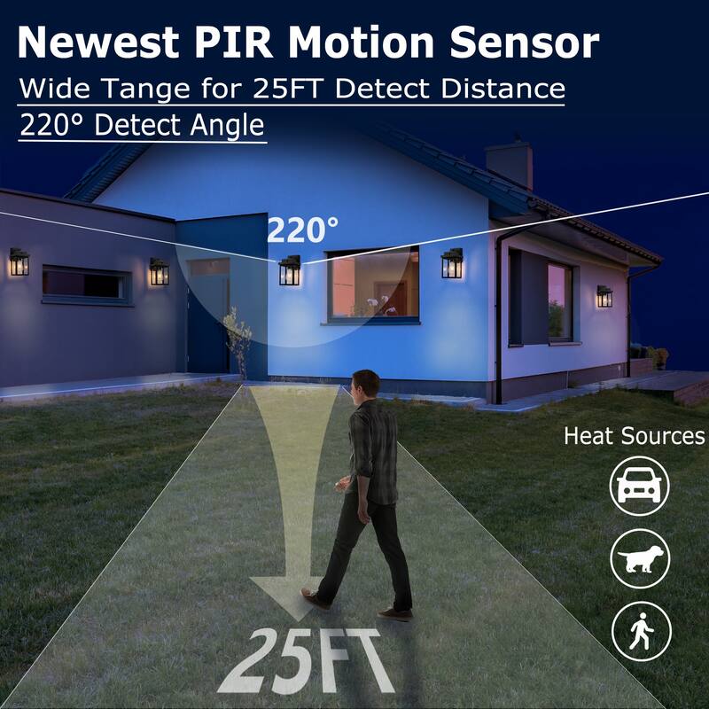 Motion Sensor Outdoor Wall Light 1 pack - 1 PACK