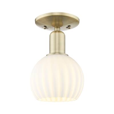 Innovations Lighting 716-1C-10-6 White Venetian Semi-Flush White