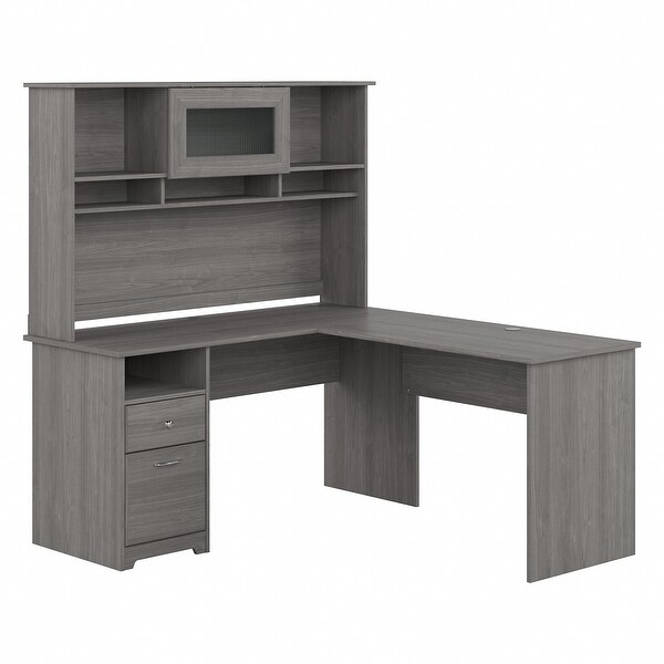 満点の Cabot 60W Bush by Hutch with Desk Computer Shaped L 食器棚