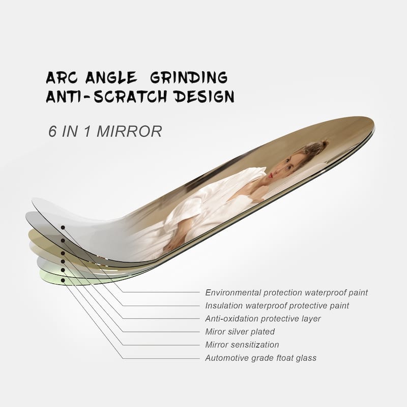 26''/32''/36''/40'' LED Oval Frameless Bathroom Backlit Vanity Mirror with Anti-Fog & Dimmable, Silver