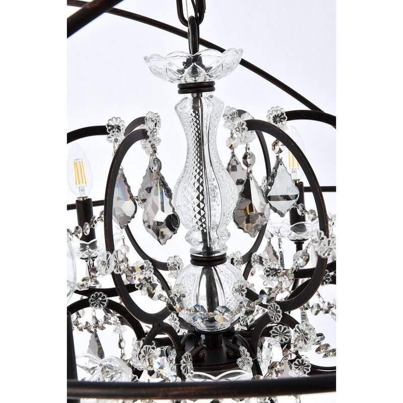 Royce Edge 6 light Dark Bronze Chandelier