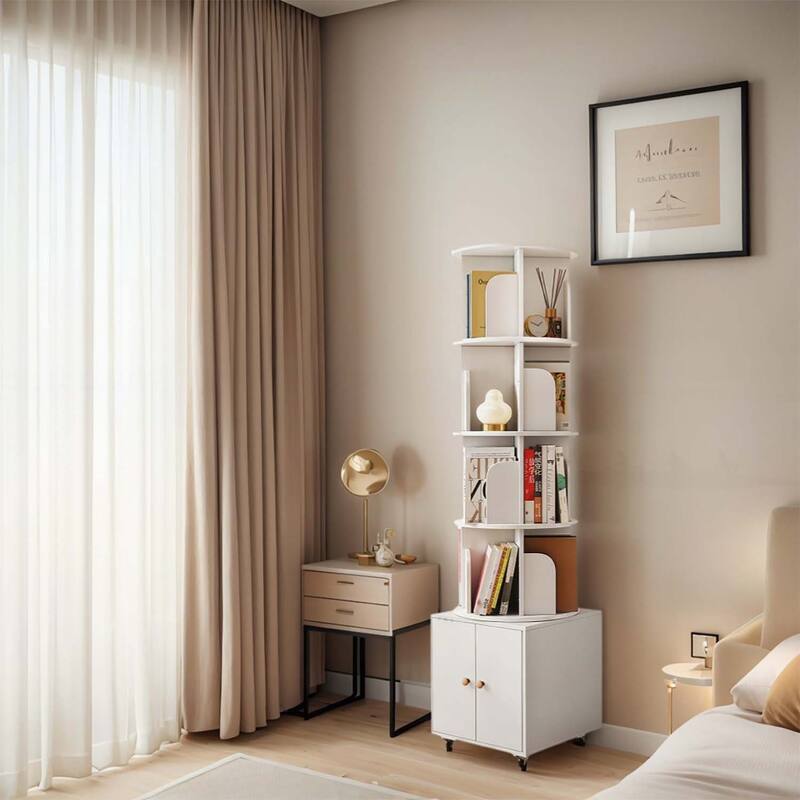 Rotating Bookshelf - White