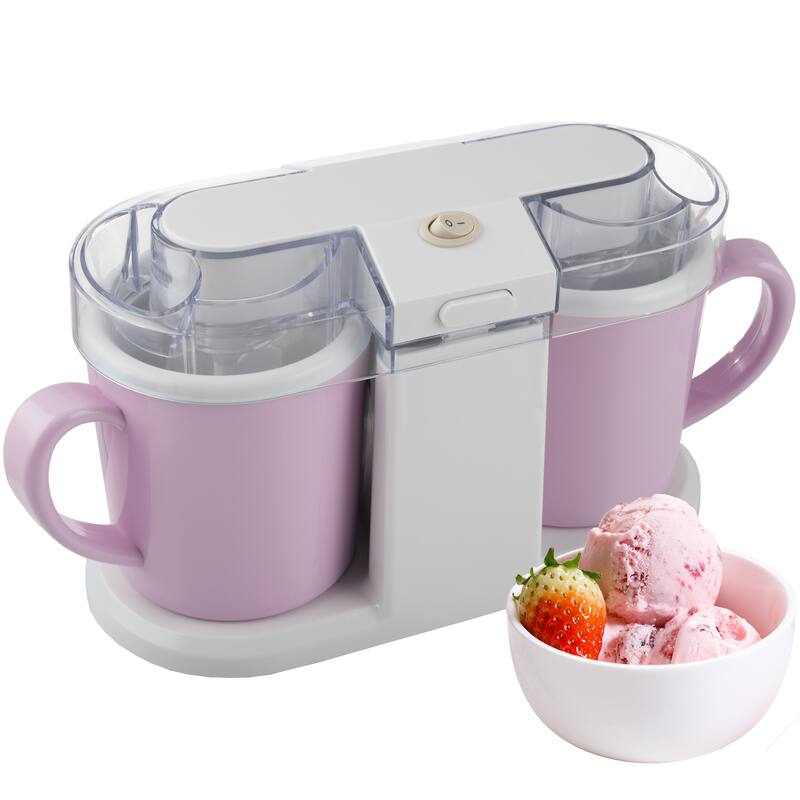 Ice Cream Maker - 2QT Ice Cream Machine by Classic Cuisine - Pink