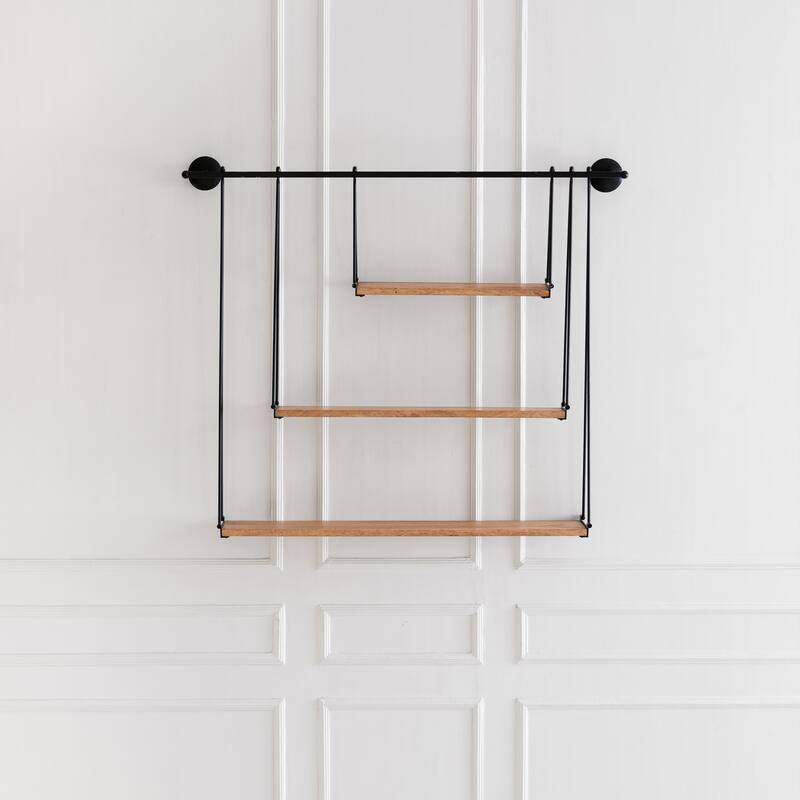MH London Luna Three Tier Suspended Wall Shelf