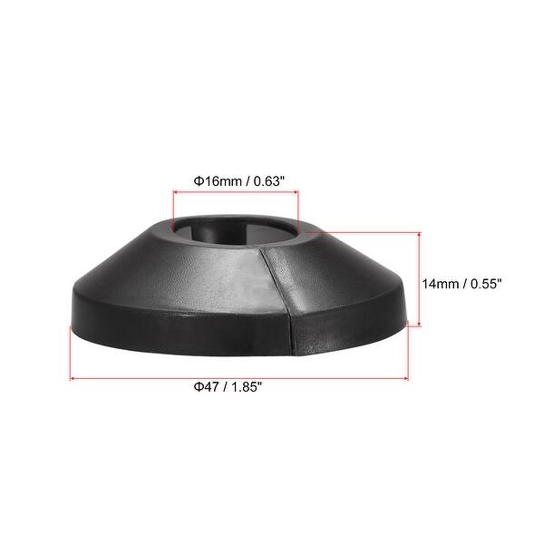 Produktbild von 4er-Pack Rohrabdeckung Aus PP-Kunststoff, Schwarz – Escutcheon-Platte Für Heizungs- Und Wasserrohre, 20 Mm, Hitzebeständig