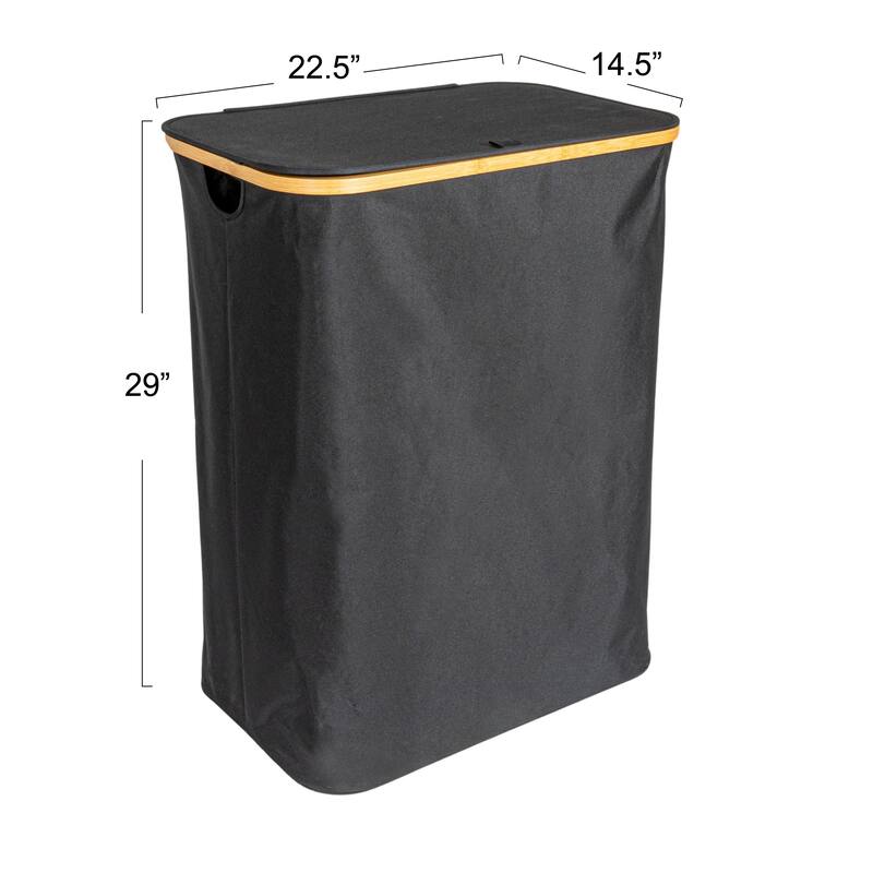 Household Essentials Laundry Hamper with Dual Mesh Liners and Lid