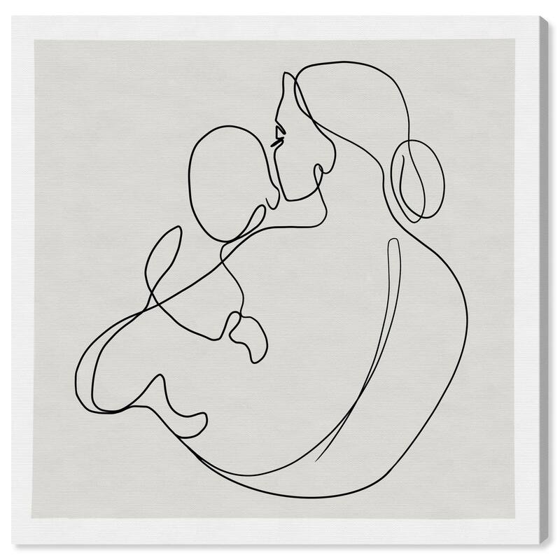 Olivias Easel Prints 'Mother and Child' People and Portraits Black Wall Art Canvas Print