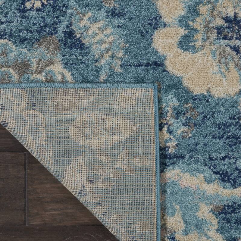 HomeRootsFloral Transitional Runner Area Rug - 87' X '27' X '0.5