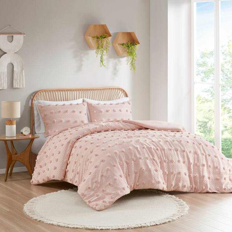 Intelligent Design Lucy Clip Jacquard Duvet Cover Set (Insert Excluded)