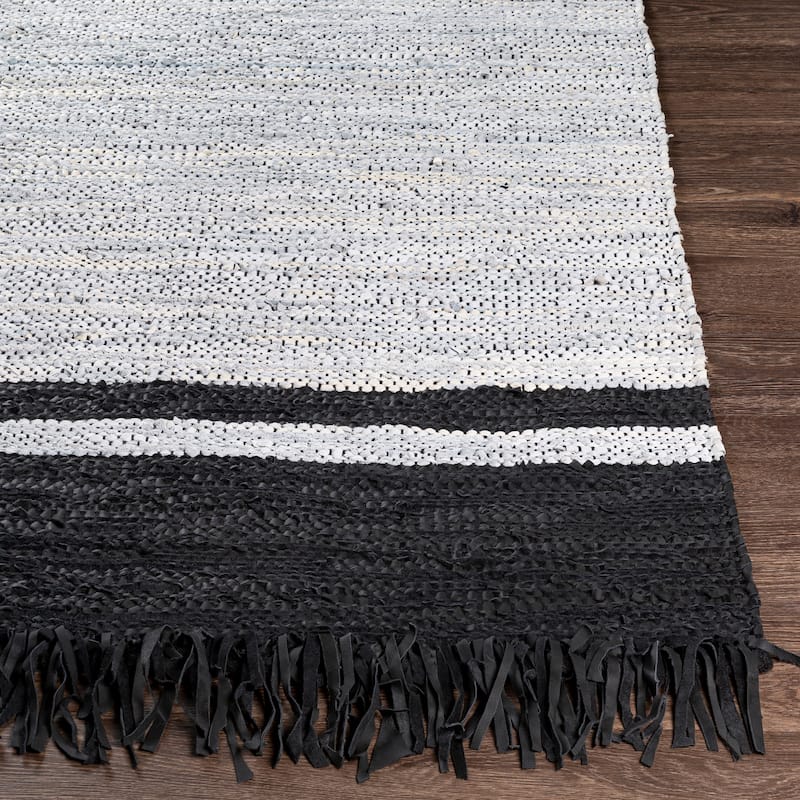 Artistic Weavers Andaman Rustic Leather/Cotton Handmade Area Rug