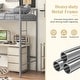 preview thumbnail 20 of 28, Costway Twin Size Loft Bed Heavy Duty Metal Loft Bed Frame with Safety