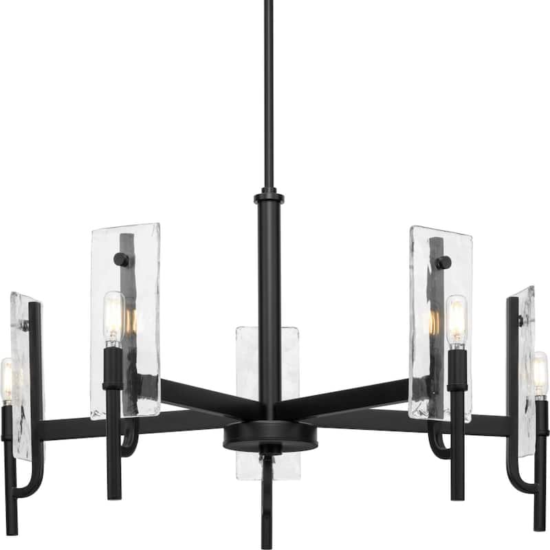 Progress Lighting P400363 Rivera 5 Light 30" Wide Chandelier - Matte Black