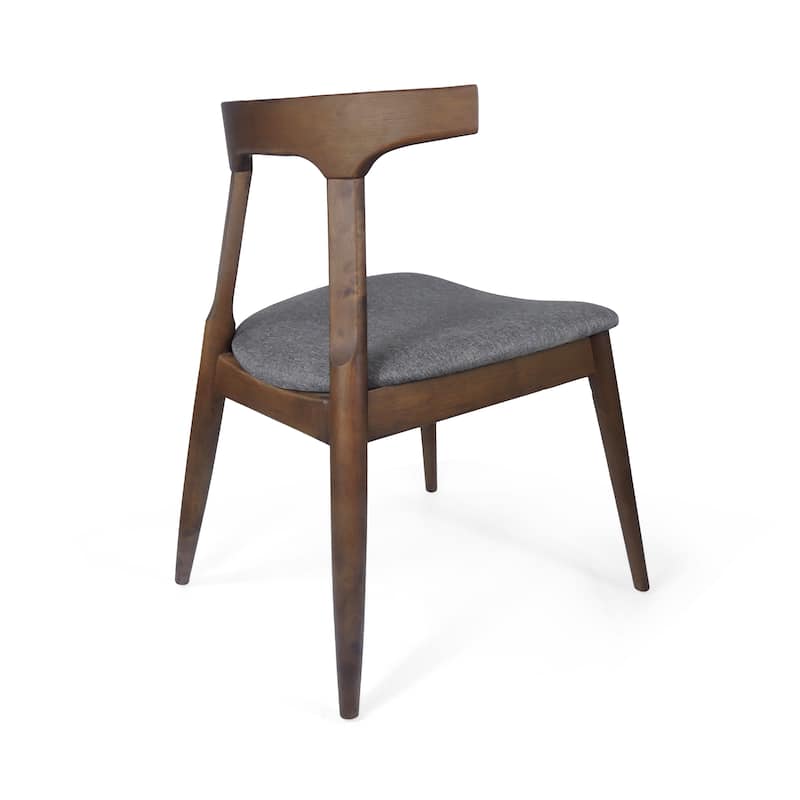 Cowen Upholstered Fabric and Rubberwood Dining Chairs (Set of 2) by Christopher Knight Home