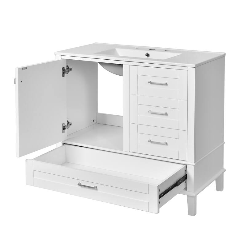 36" Bathroom Vanity with Solid Pine Frame