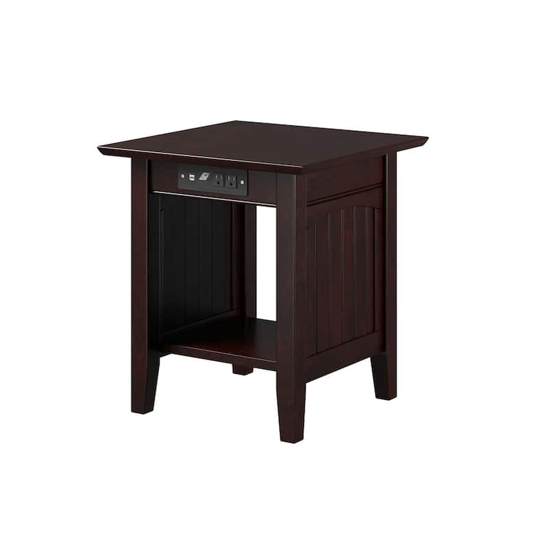 AFI Nantucket End Table Set of 2 with Built-in Charger