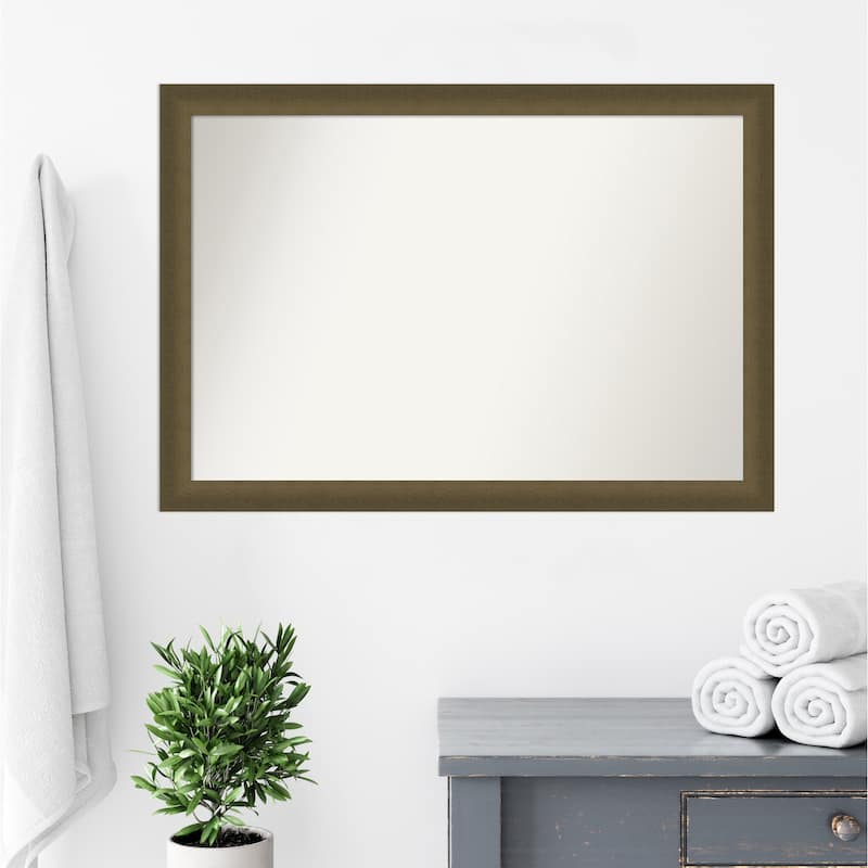 Blaine Narrow Non-Beveled Framed Bathroom Vanity Wall Mirror