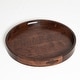 preview thumbnail 56 of 68, KINWELL Round Black Walnut Wood Serving Tray Ottoman Tray with Handles