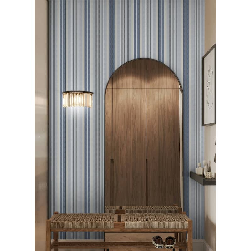 NuWallpaper Waverly Escot Blue Peel and Stick Wallpaper - N/A