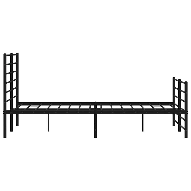 vidaXL Metal Bed Frame with Headboard, No Mattress