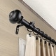 preview thumbnail 3 of 3, InStyleDesign Coiled 1 inch Diameter Adjustable Curtain Rod 120 to 170 inches - Black