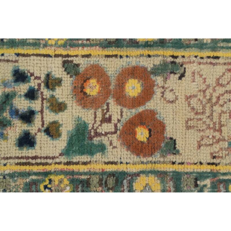 Hand Knotted Oriental 100% Wool Carpet Traditional Floral Oranges & Rust Tabriz Area Rug - 6' 4'' X 4' 6''