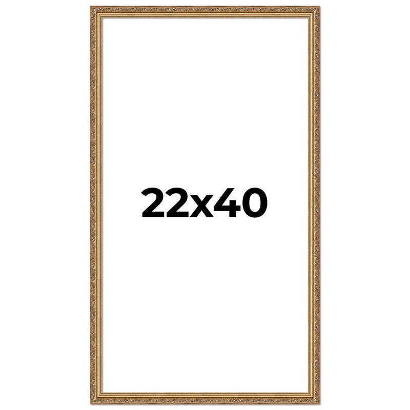 22x40 Frame Red Solid Wood Picture Frame Width 1.75 Inches | Interior Frame Depth 1 13/16 Inches