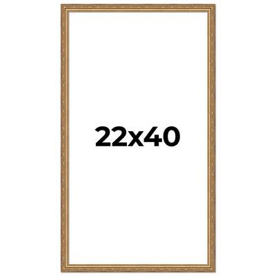 22x40 Frame Red Solid Wood Picture Frame Width 1.75 Inches | Interior Frame Depth 1 13/16 Inches