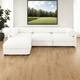 Option 3 Seater with Ottoman White