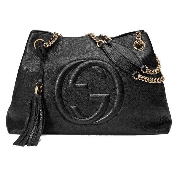 Gucci Soho Leather Chain Shoulder Handbag Black