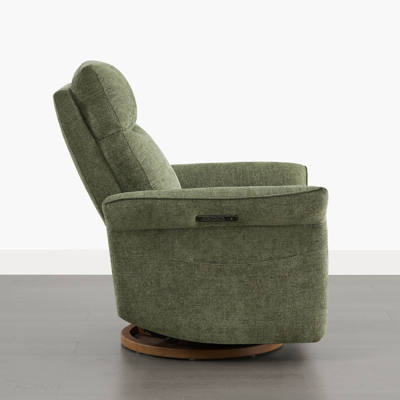 Spruce & Spring Power Swivel Recliner Chair Triple-Motor Nursery Glider