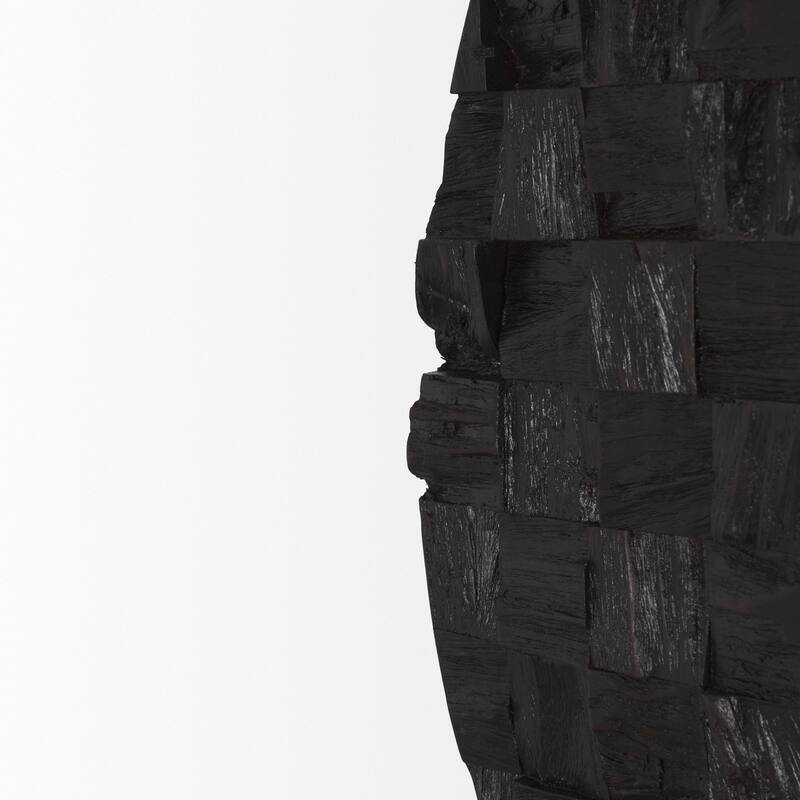 Into the Abyss I Dark Brown Wood 32" Wall Art