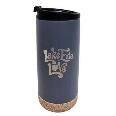 Lake Erie Love Engraved 16 oz. Faux Cork Bottom Tumbler Set