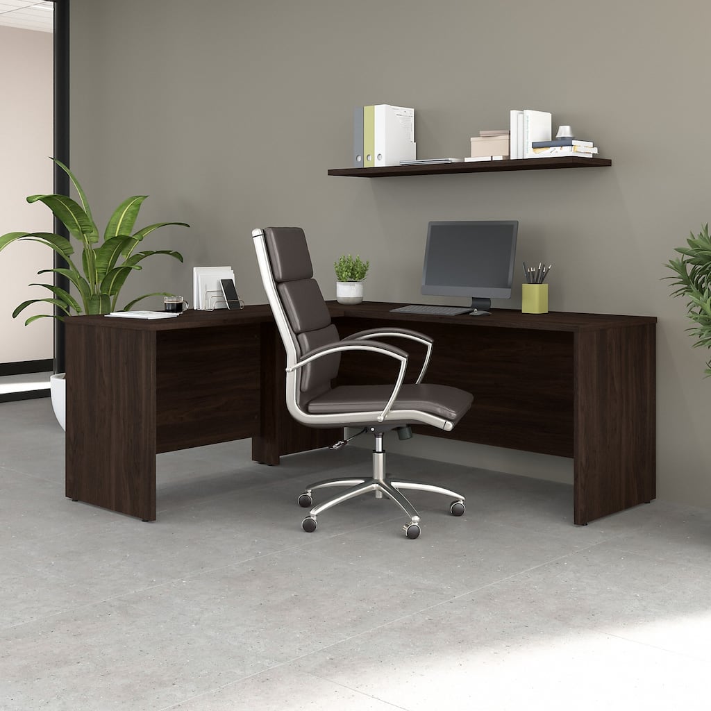 Studio C 72W x 24D L Shaped Desk with 42W Return by Bush Furniture