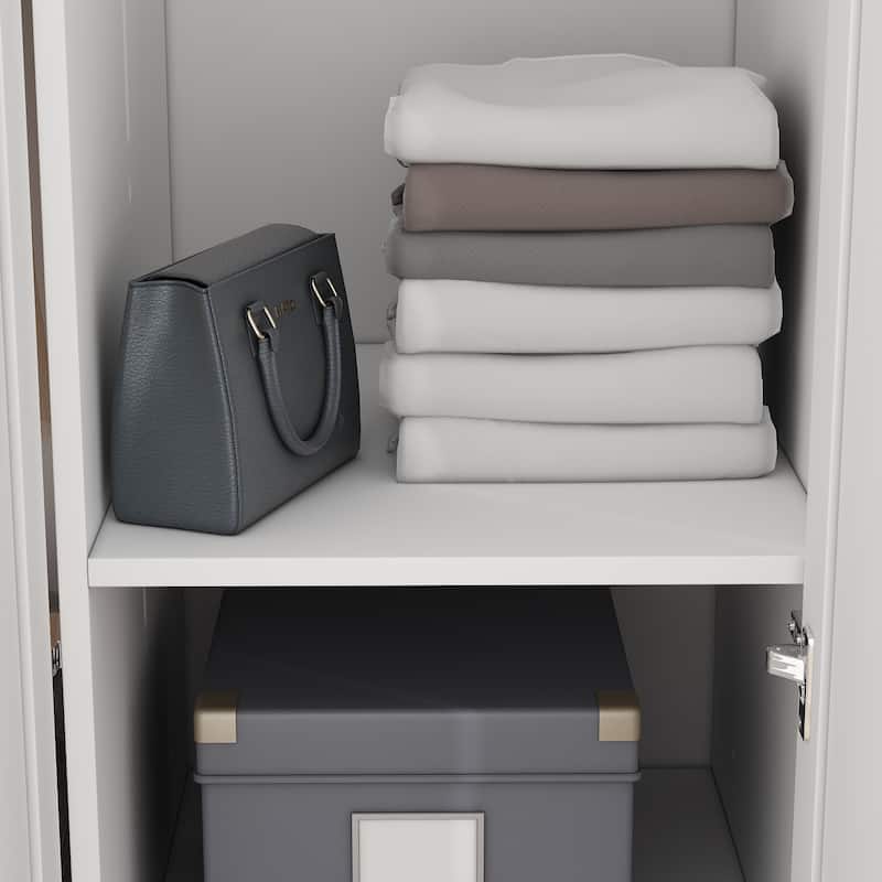 47.2"W Contemporary Modern Freestanding Wardrobe Armoire Closet