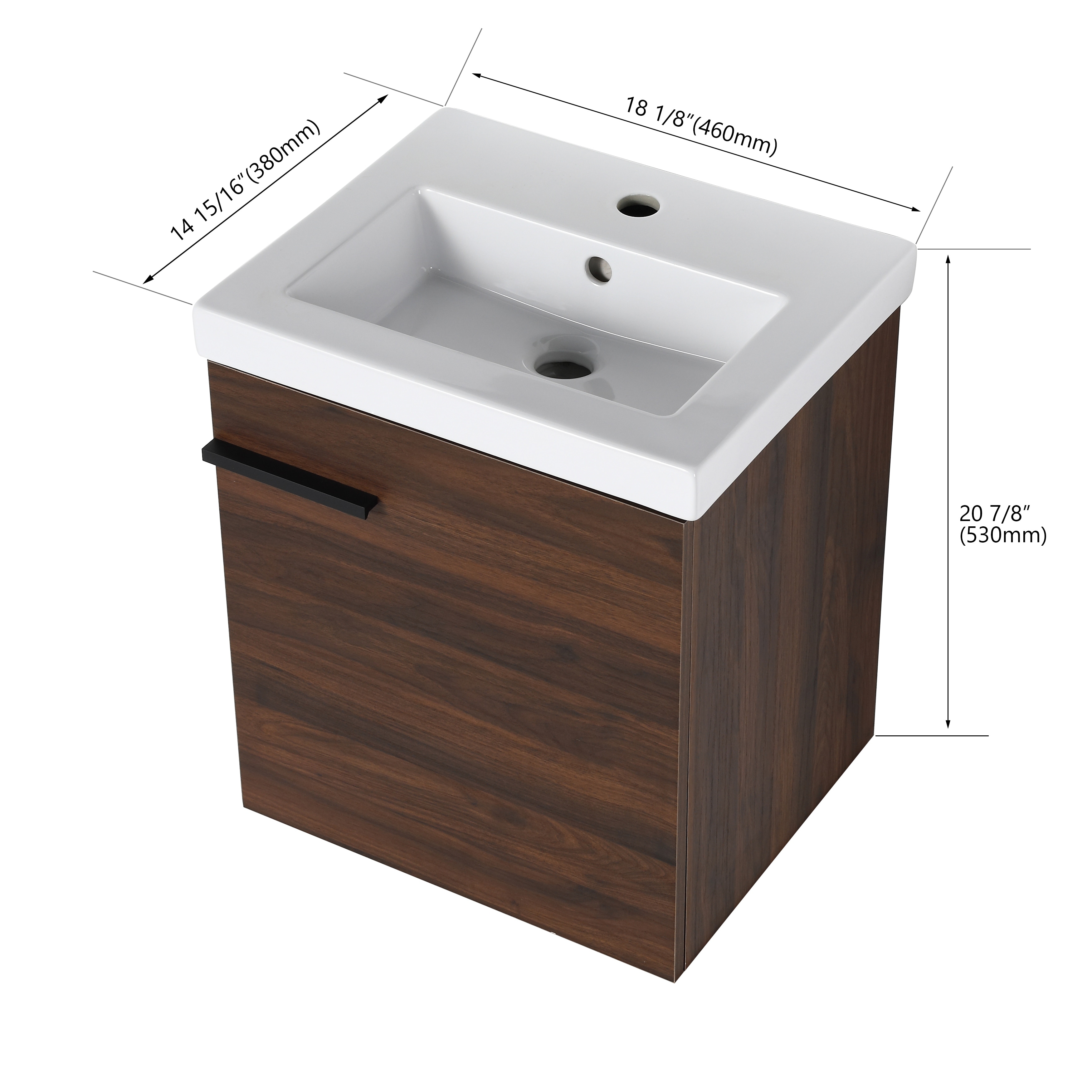 18 inch floating sale vanity